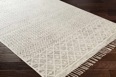 Valyermo Beige Hand Woven Cotton Rug - Ornate Home