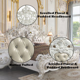 Vanaheim Antique White Eastern King Bed - Ornate Home