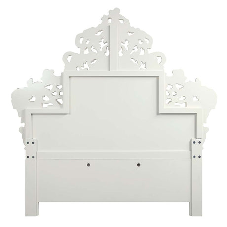 Vanaheim Antique White Eastern King Bed - Ornate Home