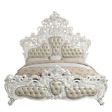 Vanaheim Antique White Eastern King Bed - Ornate Home