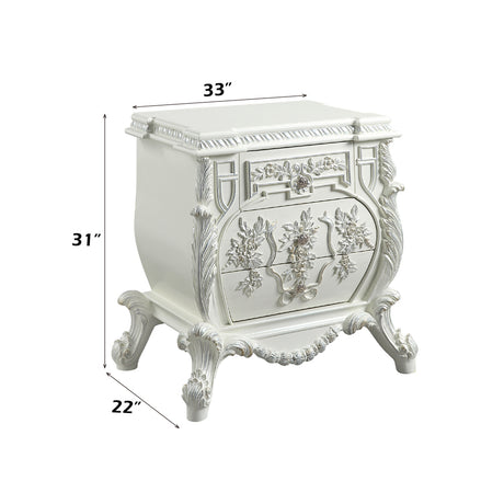 Vanaheim Antique White Nightstand - Ornate Home