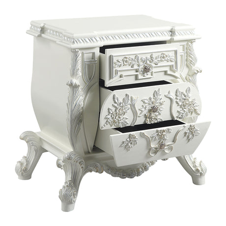 Vanaheim Antique White Nightstand - Ornate Home