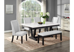 Vance Genuine Marble Top Dining Table - Ornate Home
