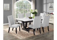 Vance Genuine Marble Top Dining Table - Ornate Home