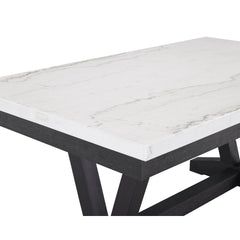 Vance Genuine Marble Top Dining Table - Ornate Home