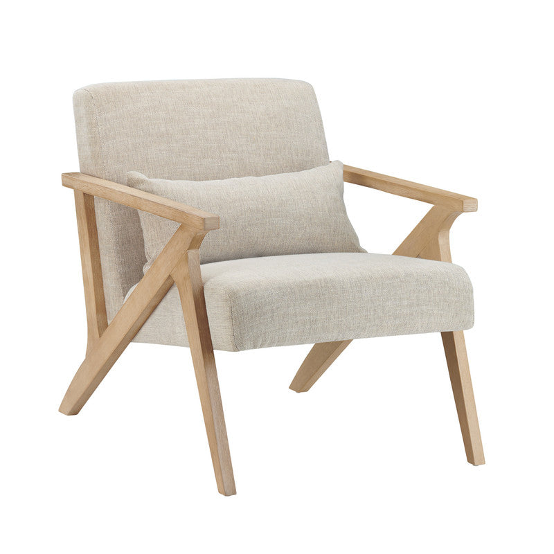Vance White/Brown Accent Chair - Ornate Home