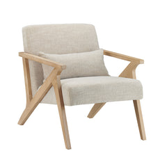 Vance White/Brown Accent Chair - Ornate Home
