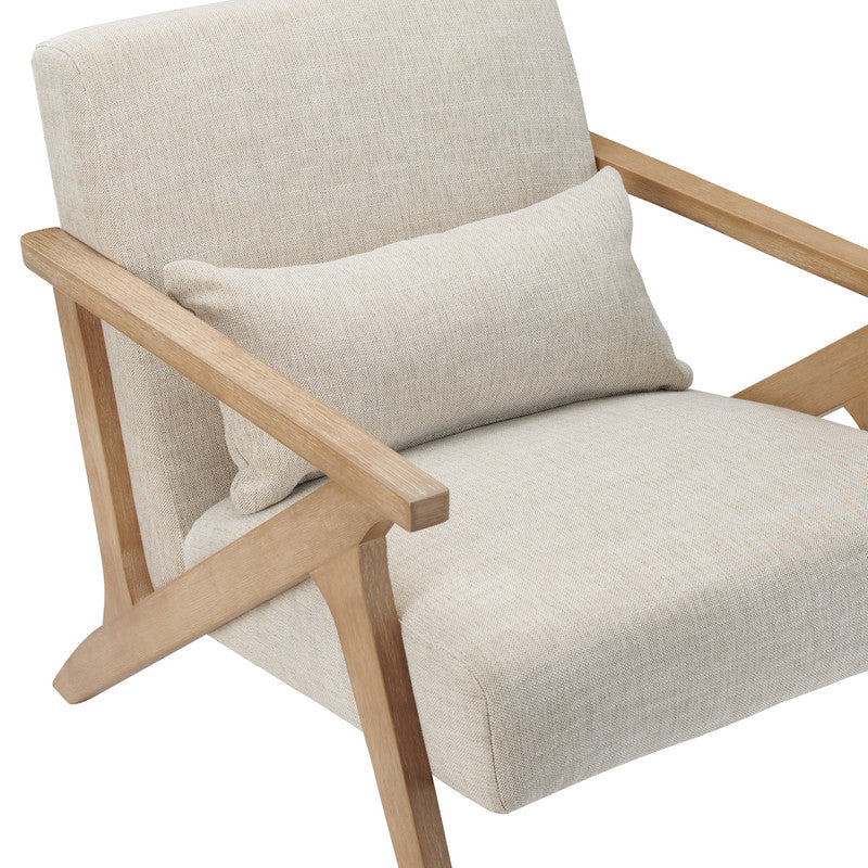 Vance White/Brown Accent Chair - Ornate Home