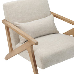 Vance White/Brown Accent Chair - Ornate Home