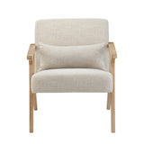 Vance White/Brown Accent Chair - Ornate Home
