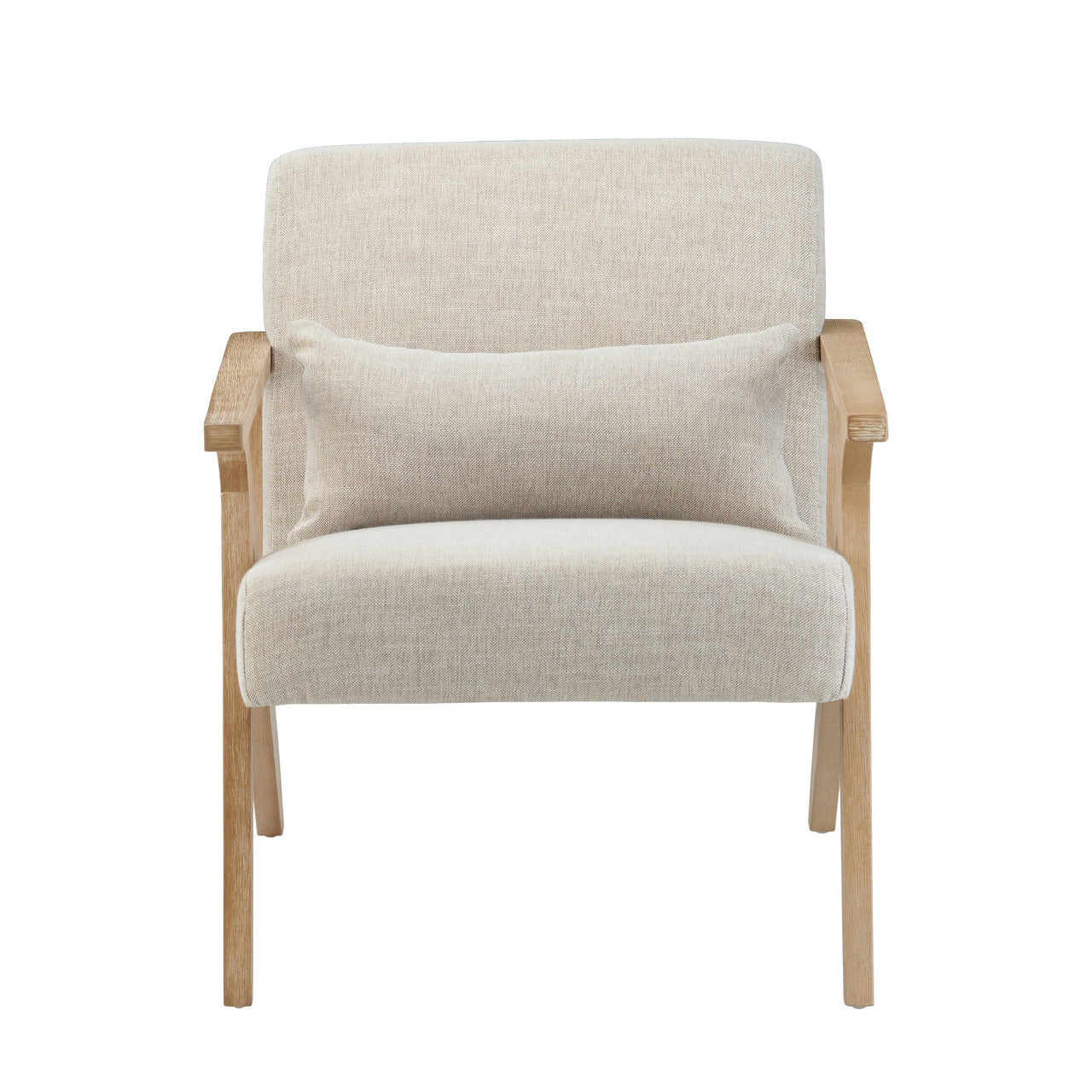 Vance White/Brown Accent Chair - Ornate Home