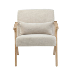 Vance White/Brown Accent Chair - Ornate Home