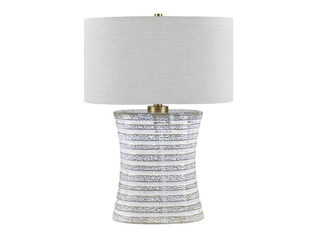 Vance White/Grey Table Lamp - Ornate Home