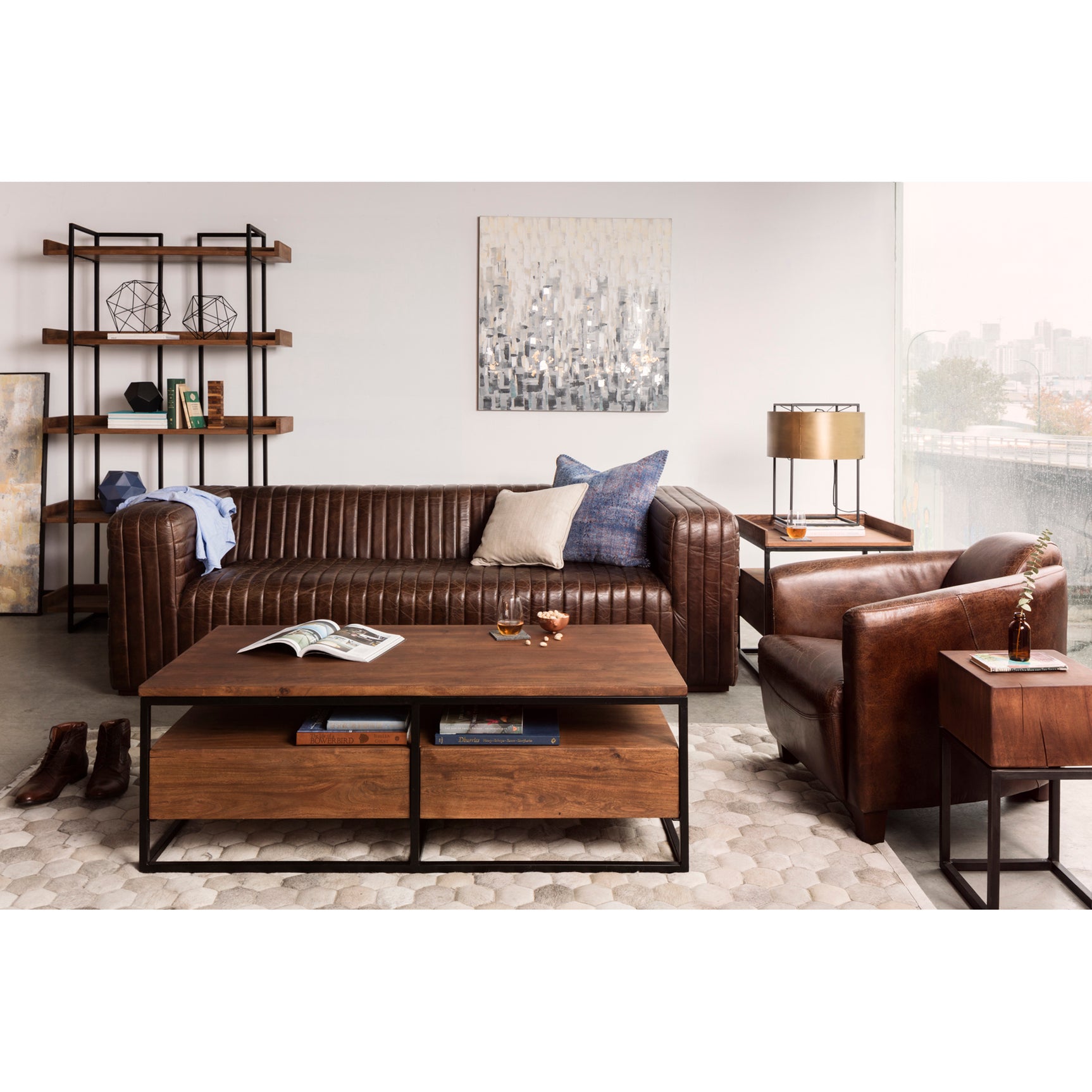 Vancouve Lightr Brown Small Bookshelf - Ornate Home