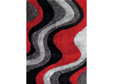 Vancouver Black/Gray/Red 5' X 7' Area Rug - Ornate Home