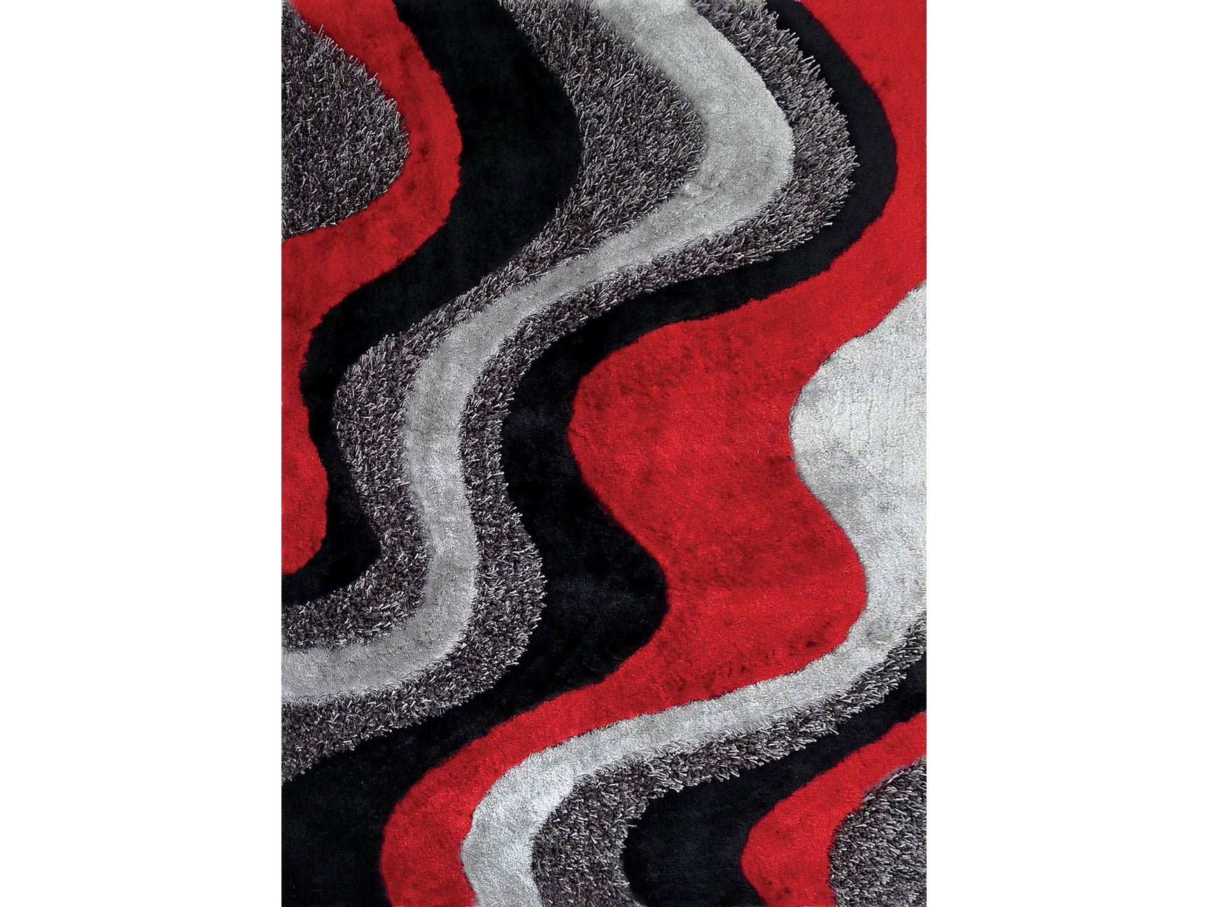 Vancouver Black/Gray/Red 5' X 7' Area Rug - Ornate Home