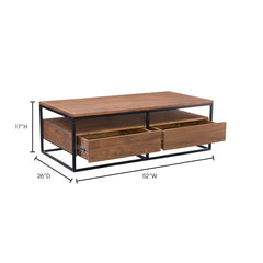 Vancouver Brown Coffee Table - Ornate Home