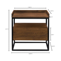 Vancouver Brown Side Table - Ornate Home
