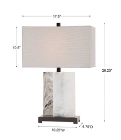Vanda Black/Gray/White Table Lamp - Ornate Home