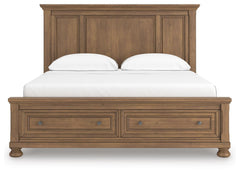 Vandenmore Medium Brown California King Panel Storage Bed - Ornate Home