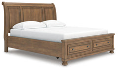 Vandenmore Medium Brown California King Storage Sleigh Bed - Ornate Home