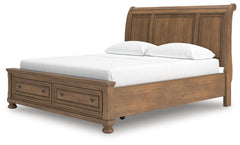 Vandenmore Medium Brown California King Storage Sleigh Bed - Ornate Home