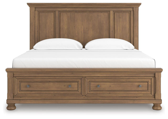 Vandenmore Medium Brown King Panel Storage Bed (Online Special Price) - Ornate Home