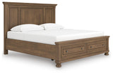 Vandenmore Medium Brown King Panel Storage Bed (Online Special Price) - Ornate Home