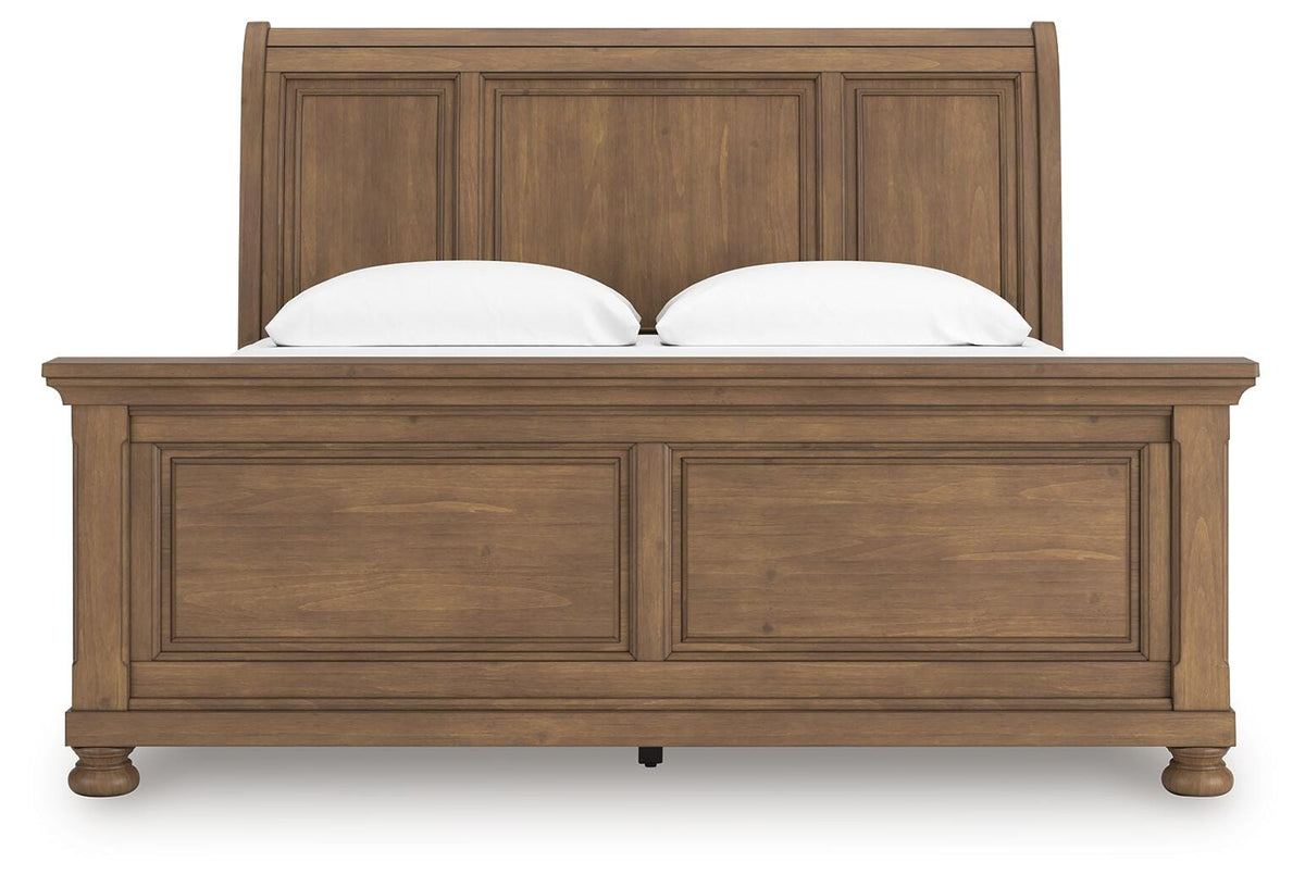 Vandenmore Medium Brown King Sleigh Bed - Ornate Home
