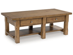 Vandenmore Medium Brown Rectangular Cocktail Table - Ornate Home