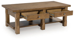 Vandenmore Medium Brown Rectangular Cocktail Table - Ornate Home