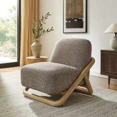 Vander Chestnut Earth Textured Fabric Accent Chair - Ornate Home