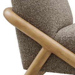 Vander Chestnut Earth Textured Fabric Accent Chair - Ornate Home