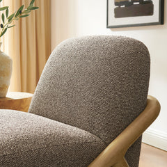 Vander Chestnut Earth Textured Fabric Accent Chair - Ornate Home