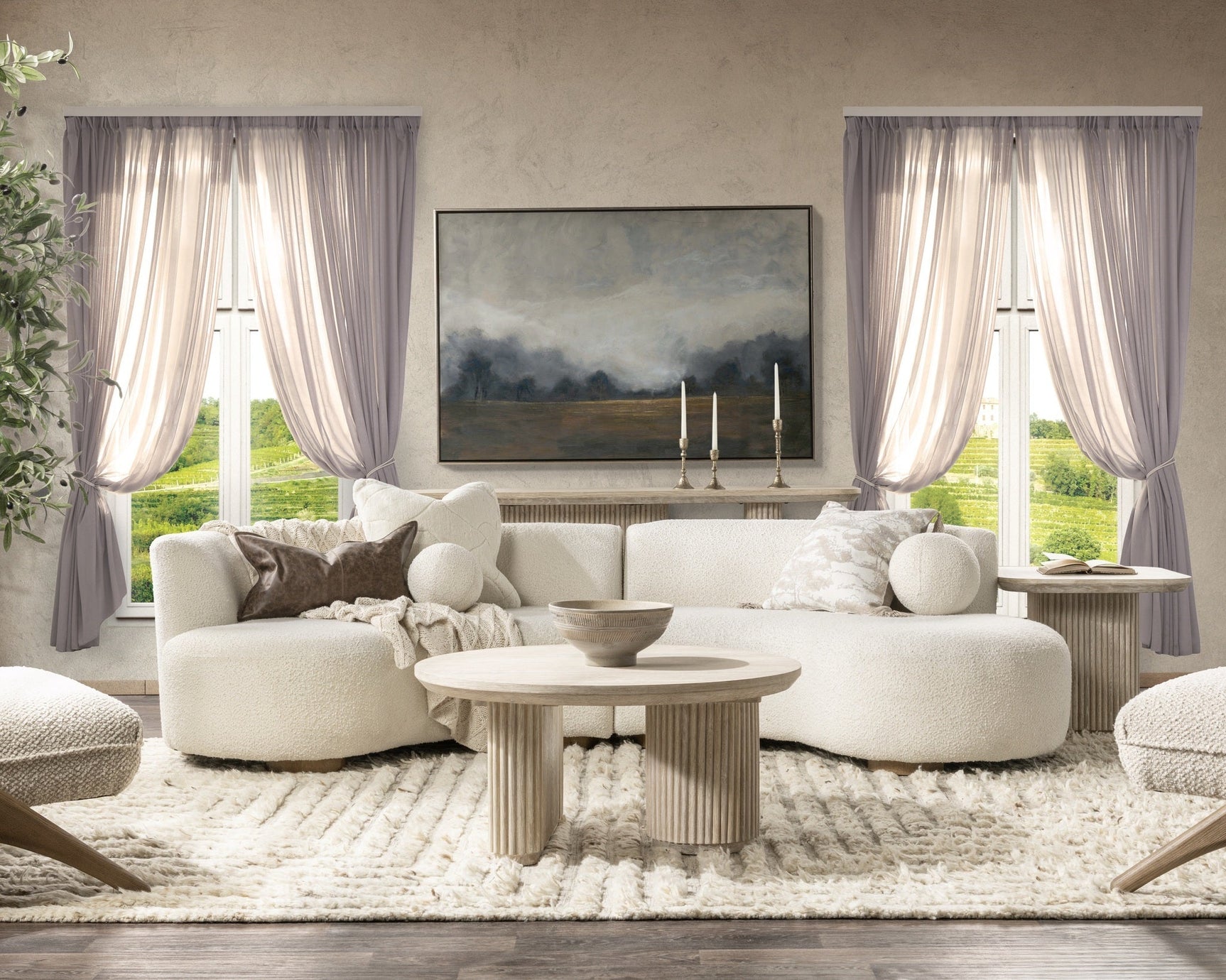 Vander Cream Washed Console Table - Ornate Home