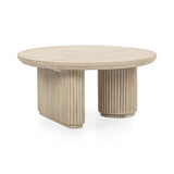Vander Cream Washed Round Coffee Table - Ornate Home