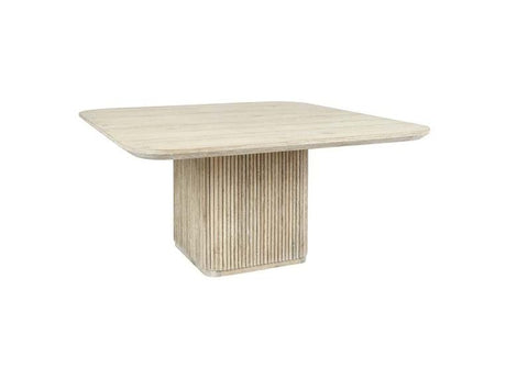 Vander Cream Washed Square Dining Table - Ornate Home