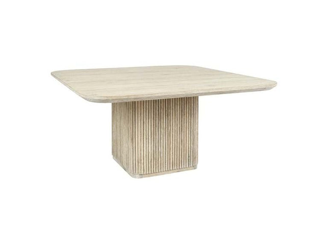 Vander Cream Washed Square Dining Table - Ornate Home