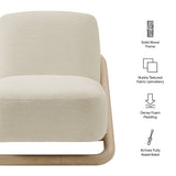 Vander Oak/Cream Textured Fabric Accent Chair - Ornate Home