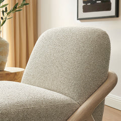 Vander Oak Marble Textured Fabric Accent Chair - Ornate Home