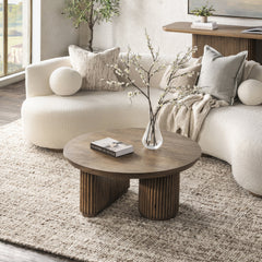 Vander Tawny Brown Round Coffee Table - Ornate Home