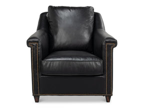 Vandike Black Arm Chair - Ornate Home