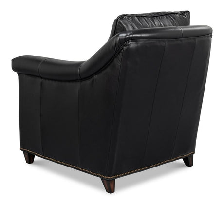 Vandike Black Arm Chair - Ornate Home