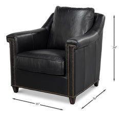 Vandike Black Arm Chair - Ornate Home