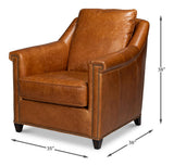 Vandike Brown Arm Chair - Ornate Home