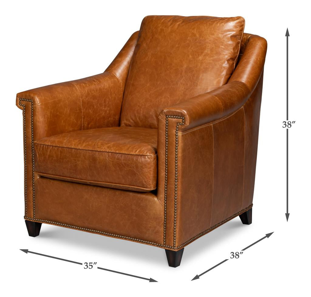 Vandike Brown Arm Chair - Ornate Home