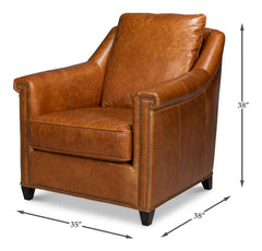 Vandike Brown Arm Chair - Ornate Home