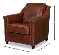 Vandike Brown Arm Chair - Ornate Home