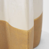 Vania Off-White/Tan Small Textured Ceramic Vase - Ornate Home