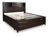 Vanmore Dark Brown California King Storage Bed - Ornate Home